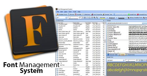 The Font Management System included with FontPack Pro