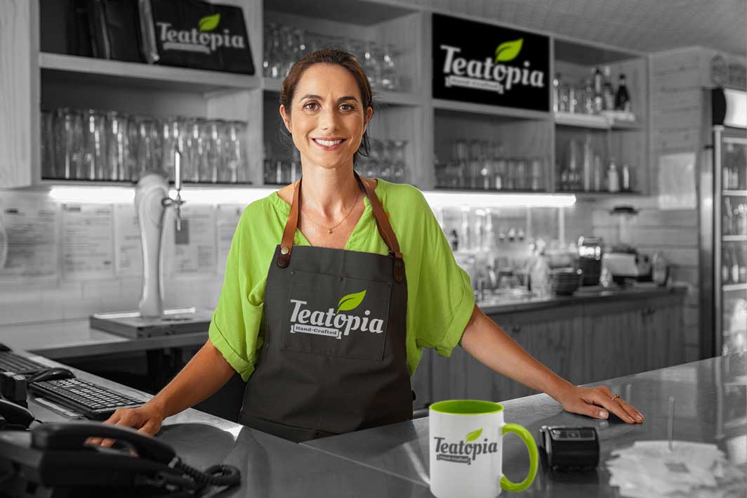 Teatopia cafe branding